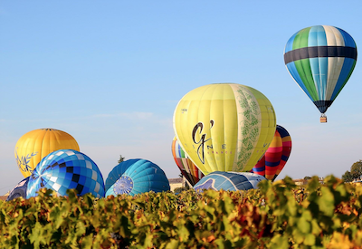 Survol des Châteaux et vignobles en montgolfière